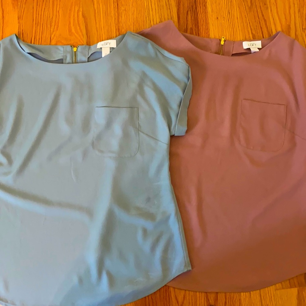 Two zipper back LOFT blouses
